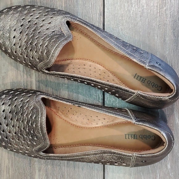 Cobb Hill Womens MALLKA Metallic Leather Flats slip on shoes sz 7.5 - Picture 10 of 14